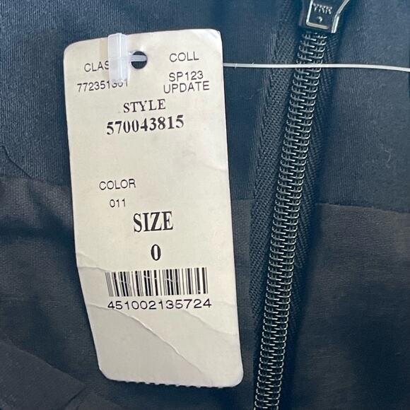 White House Black Market Black White Cotton Midi Dress Size 0 NWT - Picture 4 of 6